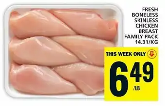 Food Basics Fresh boneless skinless chicken breast family pack offer