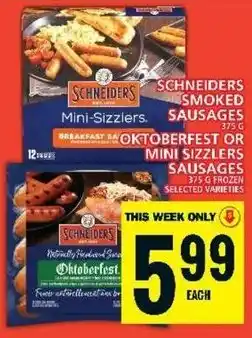 Food Basics Schneiders smoked sausages offer