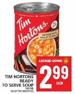 Food Basics Tim hortons ready to serve soup offer