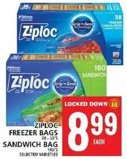 Food Basics Ziploc freezer bags offer