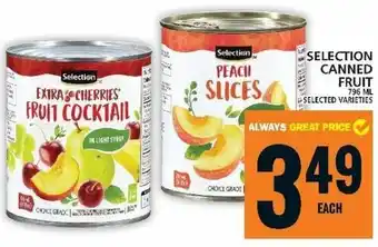 Food Basics Selection canned fruit offer