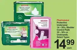 Pharmasave Pharmasave Bladder Control Pads offer