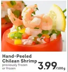 IGA Hand-Peeled Chilean Shrimp offer