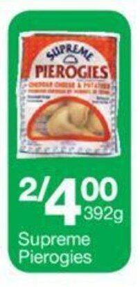 Highland Farms Supreme Pierogies offer