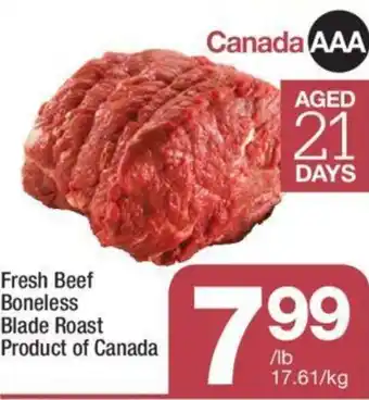 Highland Farms Fresh Beef Boneless Blade Roast offer