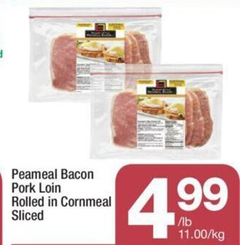 Highland Farms Peameal Bacon Pork Loin Rolled in Cornmeal Sliced offer