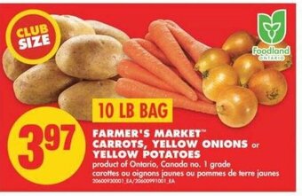 No Frills Farmer's Market Carrots, Yellow Onions offer