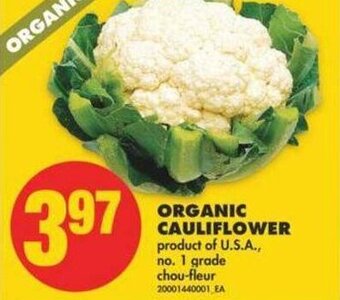 No Frills Organic Cauliflower offer