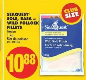 No Frills Seaquest Sole Basa Wild Pollock Fillets offer