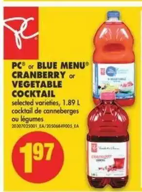 No Frills PC Blue Menu Cranberry offer