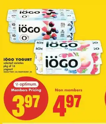 No Frills Iögo Yogurt offer