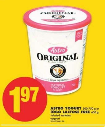 No Frills Astro Yogurt offer