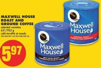 No Frills Maxwell House Roast and Ground Coffee offer