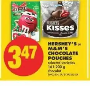 No Frills Hershey's M&M's Chocolate Pouches offer
