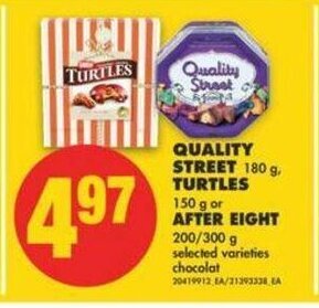No Frills Quality Street Turtles offer