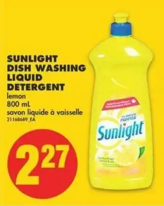 No Frills Sunlight Dish Washing Liquid Detergent offer
