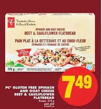 No Frills PC Gluten Free Spinach And Goat Cheese offer