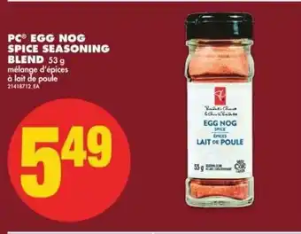 No Frills PC Egg Nog Spice Seasoning Blend offer