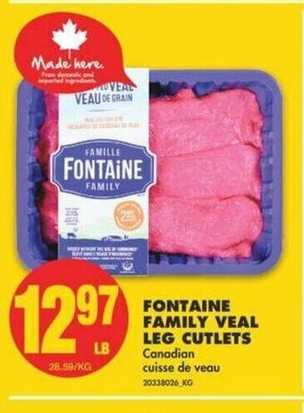 No Frills Fontaine Family Veal Leg Cutlets offer