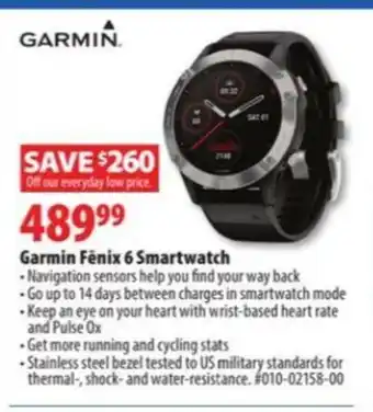 London Drugs Garmin Fēnix 6 Smartwatch offer