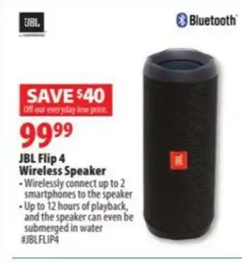 London Drugs JBL Flip 4 Wireless Speaker offer