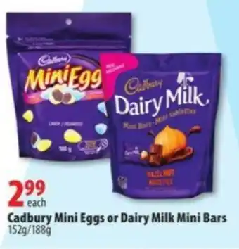 London Drugs Cadburry Mini Eggs or Dairy Milk Mini Bars offer