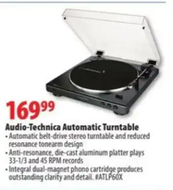 London Drugs Audio-Technica Automatic Turntable offer
