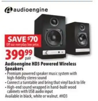 London Drugs Audioengine HD3 Powered Wireless Speakers offer