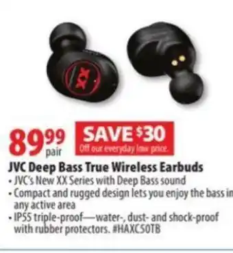 London Drugs JVC Deep Bass True Wireless Earbuds offer