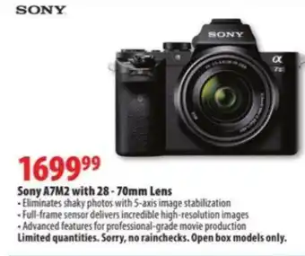 London Drugs Sony A7M2 with 28-70mm Lens offer