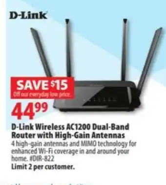 London Drugs D-Link Wireless AC1200 Dual-Band offer