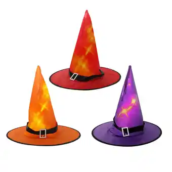 Giant Tiger Hanging Light Up Witch Hat - 3pc. offer