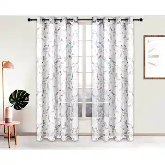 Giant Tiger Colour Your Home Sheer Printed Curtain Panel with Grommets, 84-in, 1-Pack offer