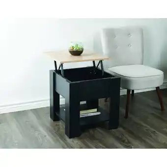 Giant Tiger Black Wood Lift-Top End Table offer