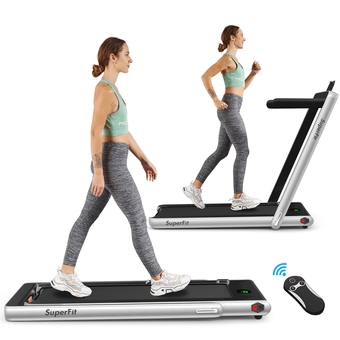 Best Buy SuperFit 2.25HP 2 in 1 Folding Treadmill W/ Speaker Remote Control APP offer