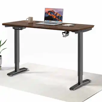 Best Buy MotionGrey Height Adjustable Electric Motor Sit to Stand Computer Home and Office Standing Desk - Black Frame (55inx24in Top offer