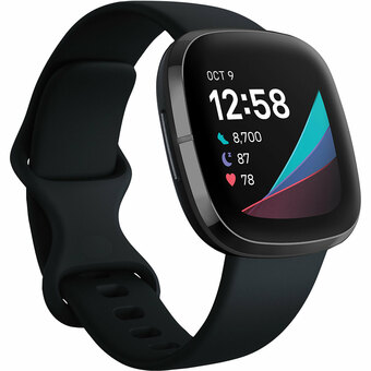Best Buy Fitbit Sense Smartwatch with Heart/Stress Management Tools & Voice Assistant - Carbon offer