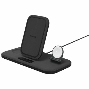 Best Buy Mophie 15W 3-in-1 Wireless Charging Pad (401305835) - Black offer