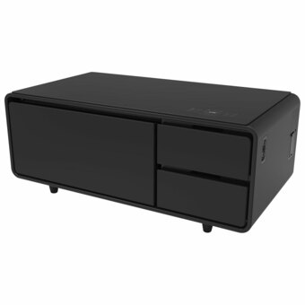 Best Buy Sobro Smart Coffee Table with Refrigerated Drawer - Black offer