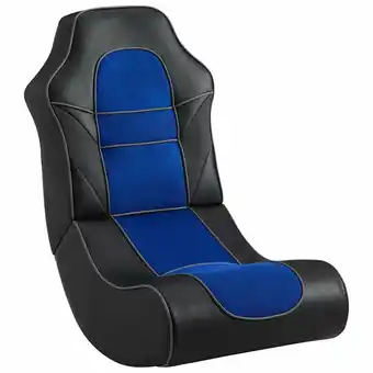 Best Buy LHD Elite Ergonomic Faux Leather Rocker Gaming Chair - Blue/Black offer