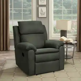 Best Buy Webster Relax-A-Lounger Micro Suede Recliner Chair - Grey offer