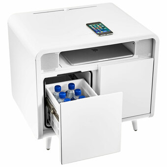 Best Buy Sobro Smart Side Table with Thermoelectric Cooling Drawer - White offer