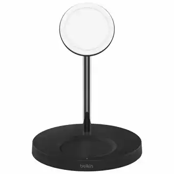Best Buy Belkin BOOST CHARGE Pro 2-in-1 15W Wireless Charging Stand with Magsafe (WIZ010ttBK) - Black offer