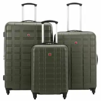 Best Buy SWISSGEAR Collection 3-Piece Hard Side Expandable Luggage Set - Green - Only at Best Buy offer