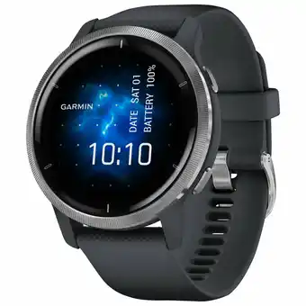 Best Buy Garmin Venu 2 45.4mm Smartwatch with Heart Rate Monitor & Health Tracking - Granite Blue offer
