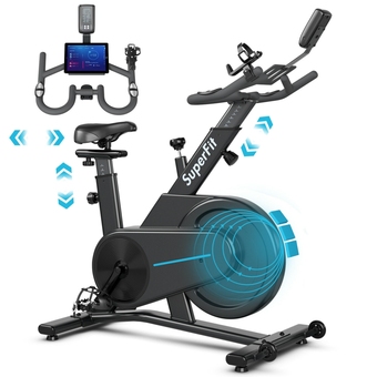 Best Buy Costway Magnetic Exercise Bike Indoor Cycling Bike Stationary with Adjustable Seat & Handle for Home Office Gym offer