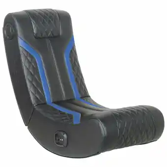 Best Buy X-Rocker Lux Floor Rocker Gaming Chair with Built-In Speaker - Blue/Black offer