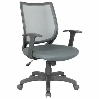 Best Buy Brassex August Ergonomic Mid-Back Mesh Executive Chair - Grey offer