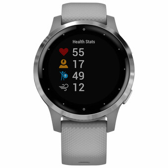 Best Buy Garmin vivoactive 4S 40mm GPS Watch with Heart Rate Monitor - Silver/Powder Grey offer
