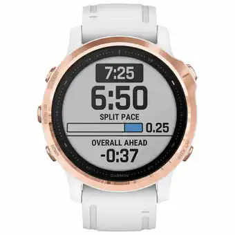 Best Buy Garmin fenix 6S Pro 42mm Multisport GPS Watch with Heart Rate Monitor - Rose Gold/White offer